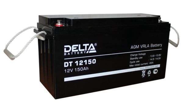 Аккумулятор для ИБП Delta Battery DT 12150 150А/ч-12V ст EN45 болт прямая - 486x171x243